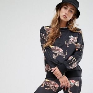 Adidas X Farm Multi Leopard Print Sweatshirt